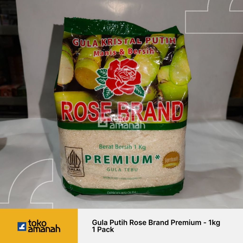 

GULA TEBU KRISTAL PUTIH ROSE BRAND PREMIUM 1KG