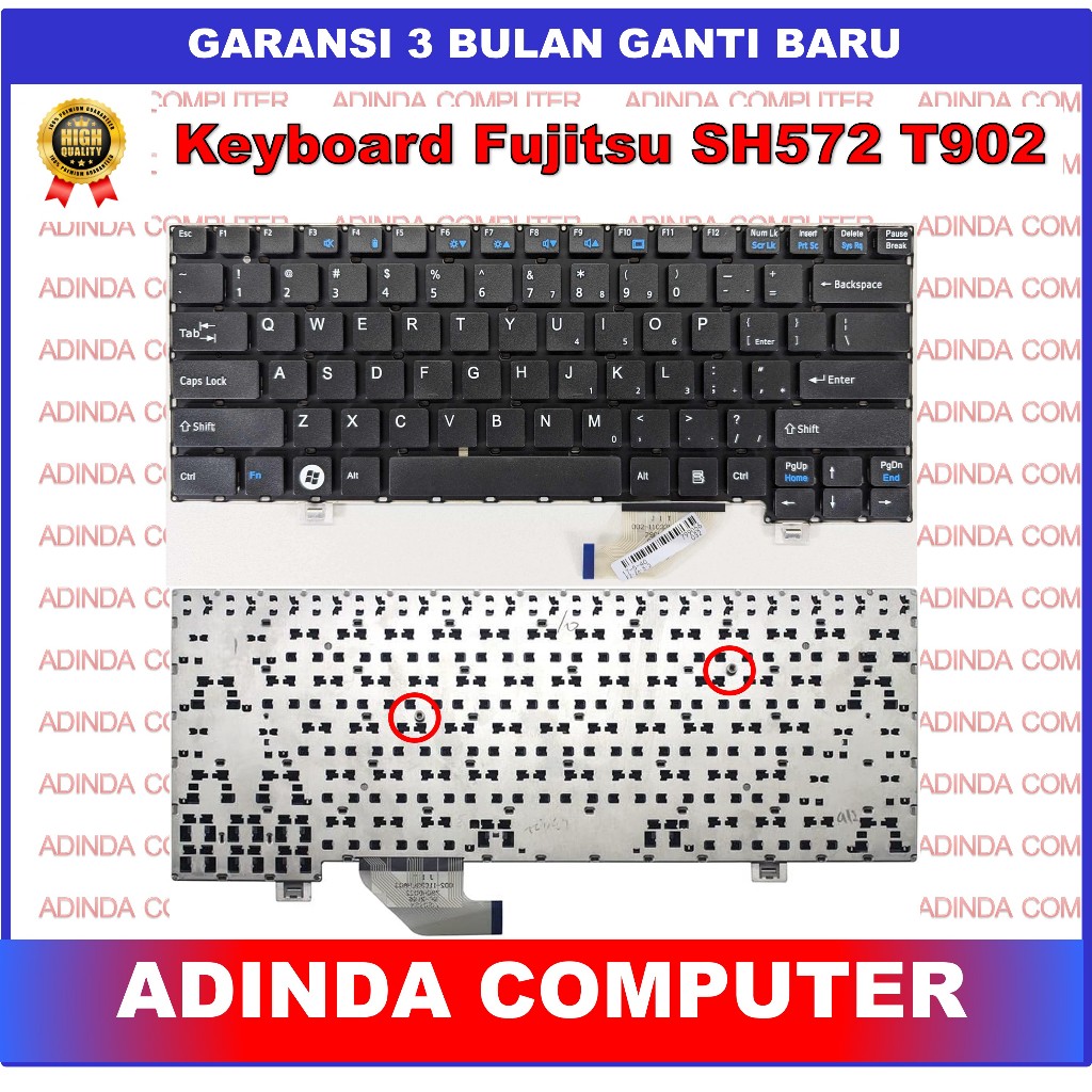 Keyboard Fujitsu Lifebook T902 SH572 SH771 SH772 T732 T734 MP-11C33US-D853W