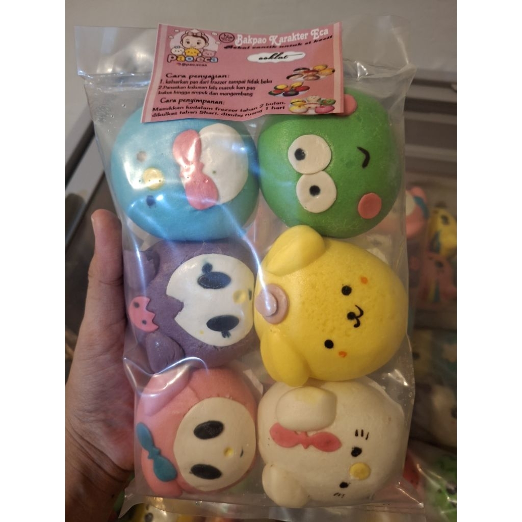 

bakpao karakter eca (sanrio) ide bekal sekolah cemilan anak