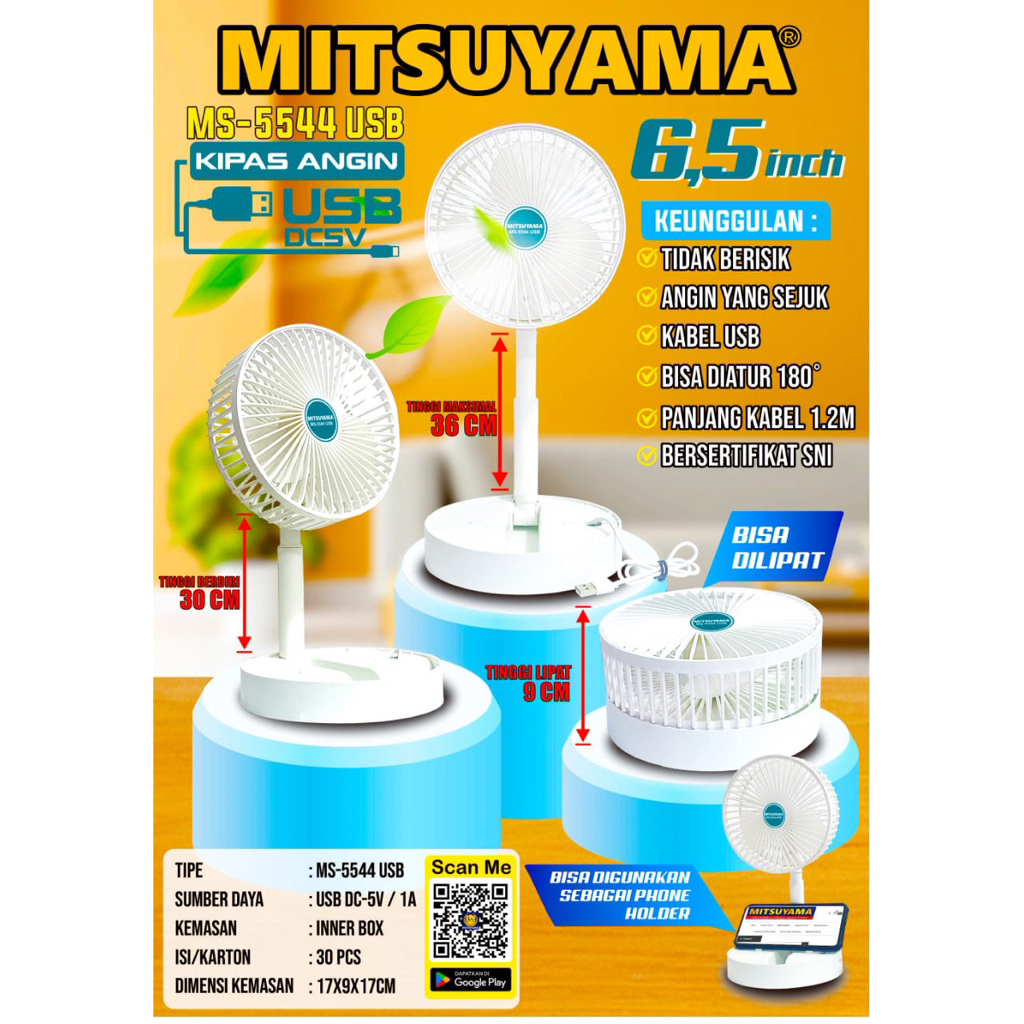 Kipas angin USB ms 5544 USB