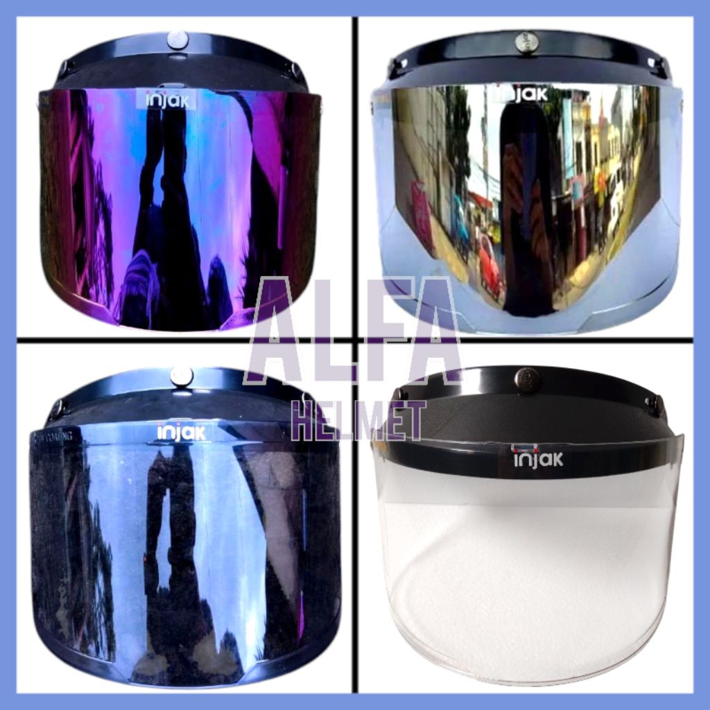 Visor Injak Coating Helm Bogo / Kaca Injak Bogo Coating Bogo / Visor Helm Bogo Injak / Kaca Helm Bog