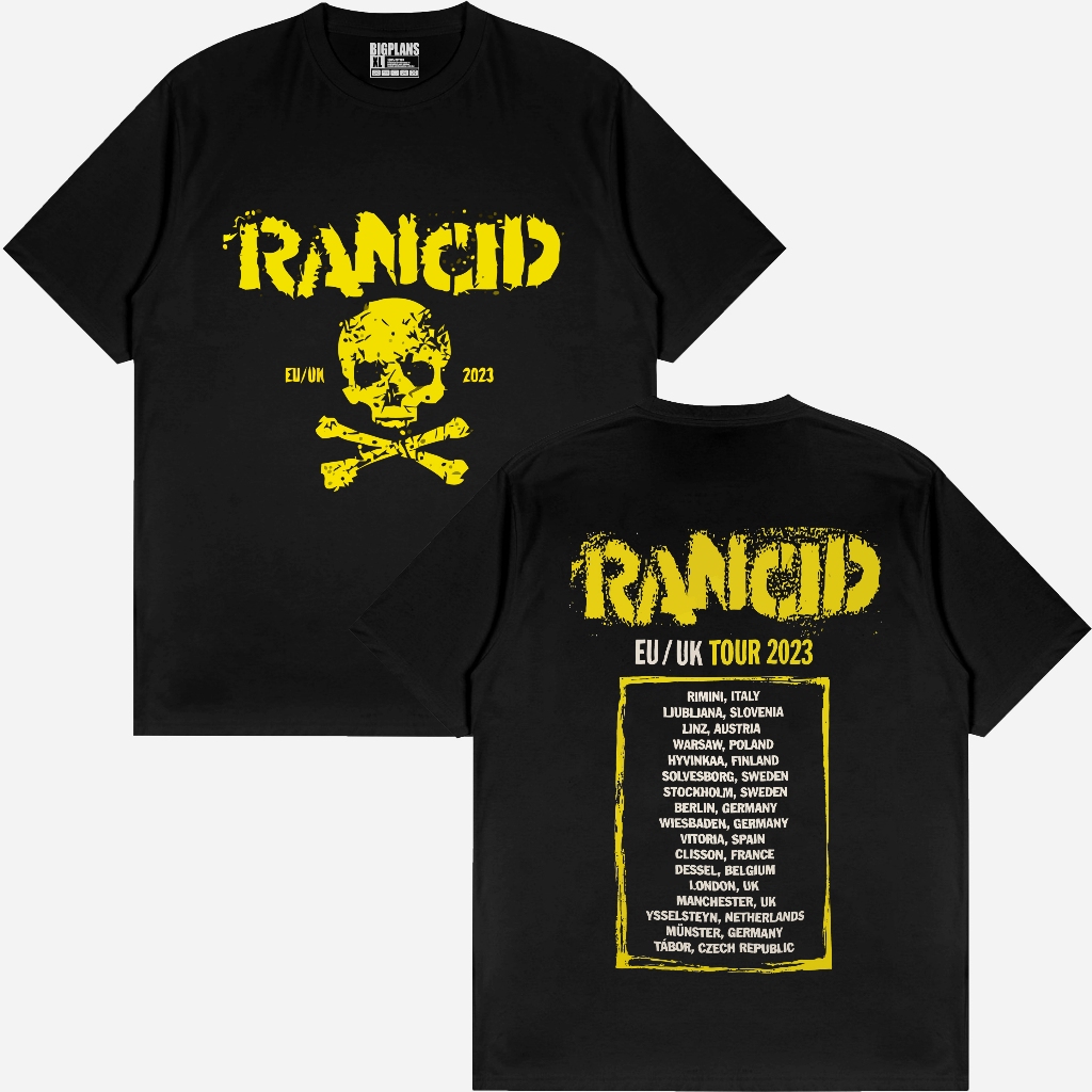 RANCID - TOUR 2023 / KAOS BAND PUNK RANCID DISTRO MUSIC PRIA PREMIUM COTTON
