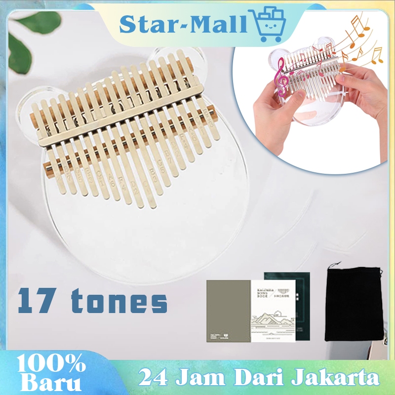 Alat Musik Piano Jempol Piano Jari Jempol Crystal Kalimba 17 Kunci Akrilik