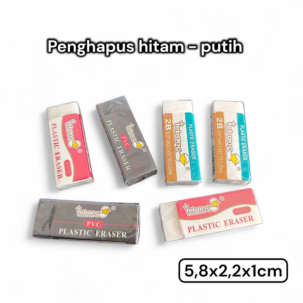 

1 pcs penghapus PVC / 2B plastik eraser