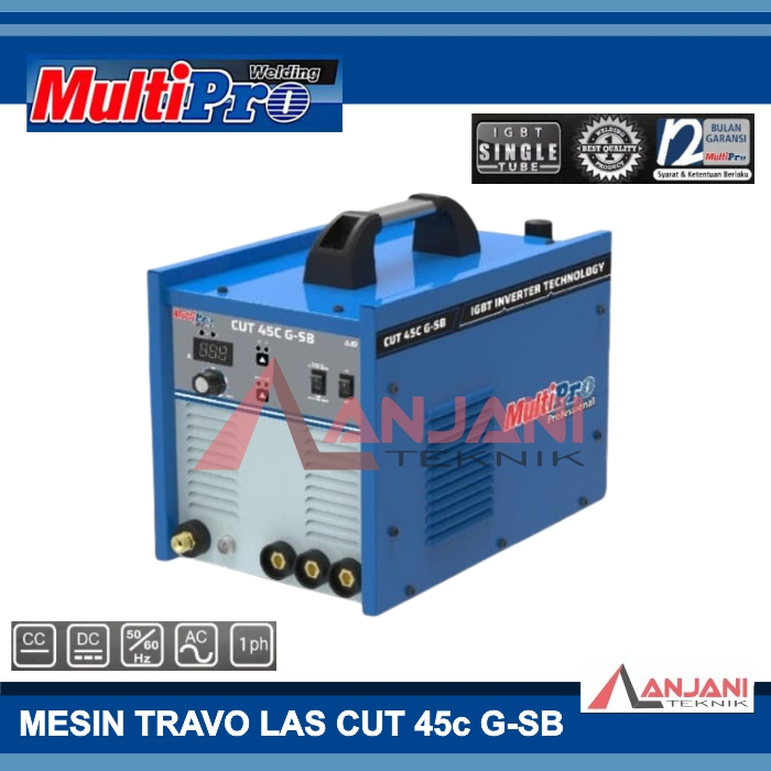 MESIN TRAVO LAS PLASMA CUTTING MULTIPRO CUT 45C G-SB LISTRIK IGBT INVERTER POTONG WELDING CUT 45 C G