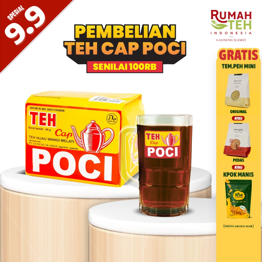 

Teh Seduh Cap Poci Kuning 40 gr (10 pcs) - Teh Poci - Loose Tea