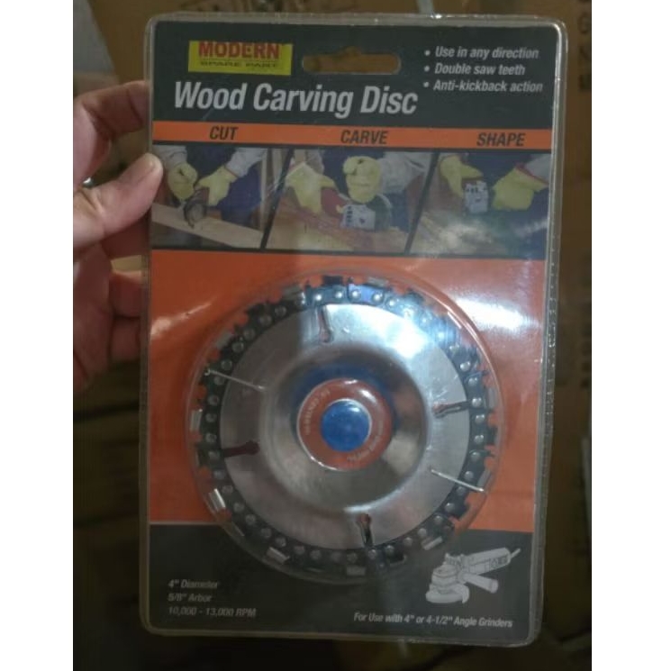 Modern wood carving disc 4inch / Mata gergaji gerinda chainsaw 4inch