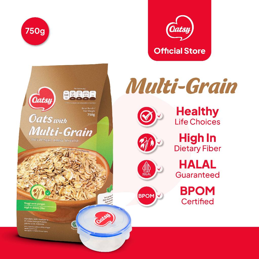 

OATSY Oats With Multi Grain 750gr Free Container