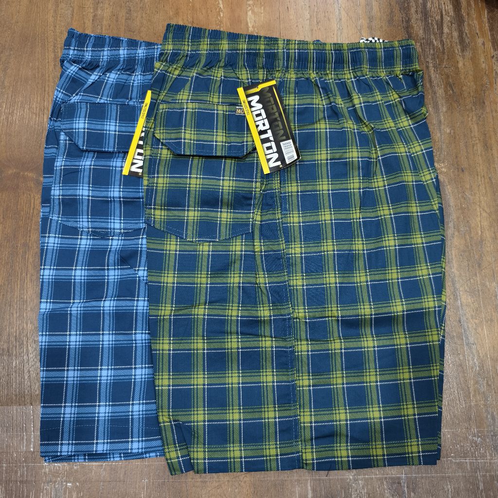 Celana Santai Pendek / Ponggol Morton Corak 3/4 ( 55cm )