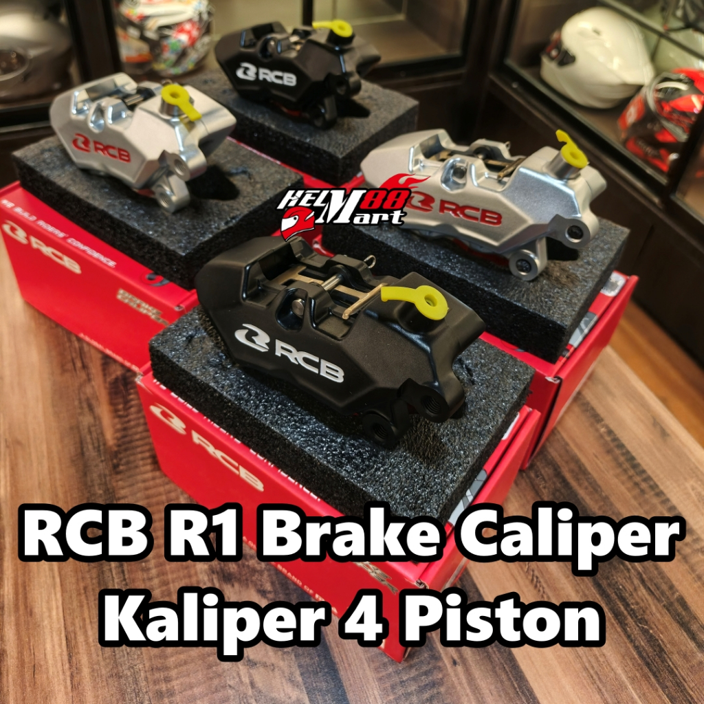 Kaliper 4P RCB R1 SERIES (Kanan Kiri) Brake Caliper Racing Boy 4 Piston UNIVERSAL