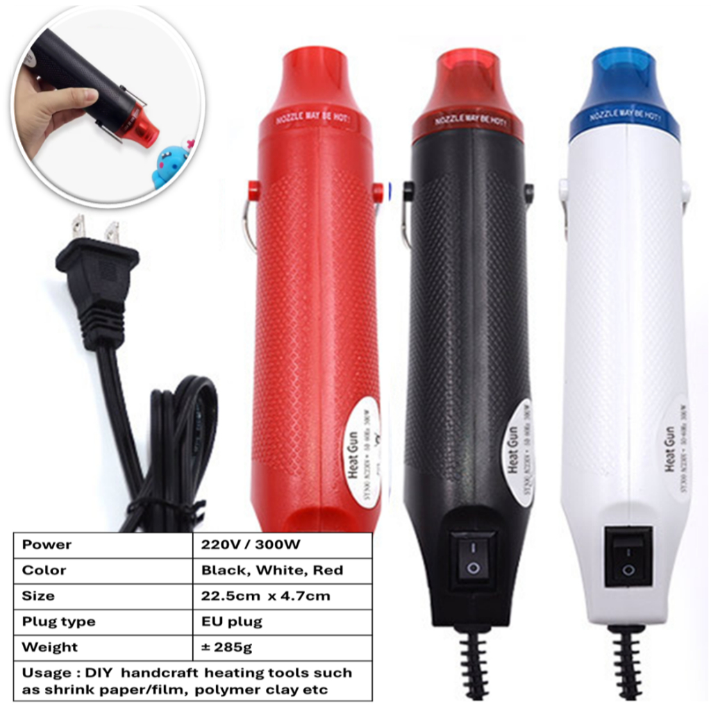 BYL Mini Heat Gun Hot Air Blower Low Watt Solder Blower for Embossing Card Vinyl Sticker Shrink Film