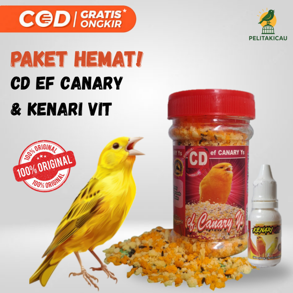Paket Hemat Kenari Roll CD Canary dan Kenari Vit Sehat dan Gacor 100% Original