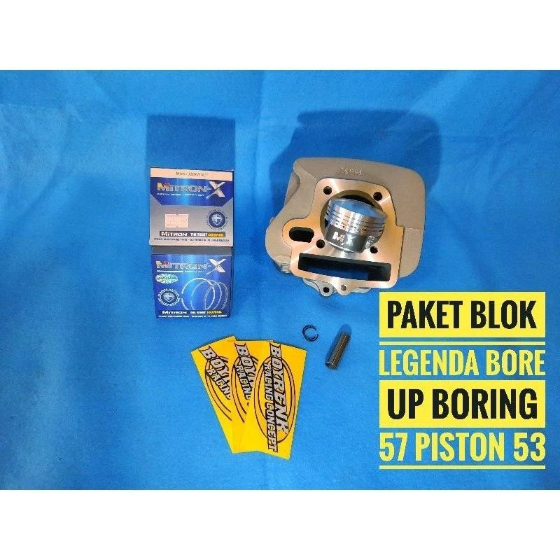 PAKET BLOK LEGENDA BORE UP PISTON 53 MITRON-BOYRENK RACINH CONCEPT