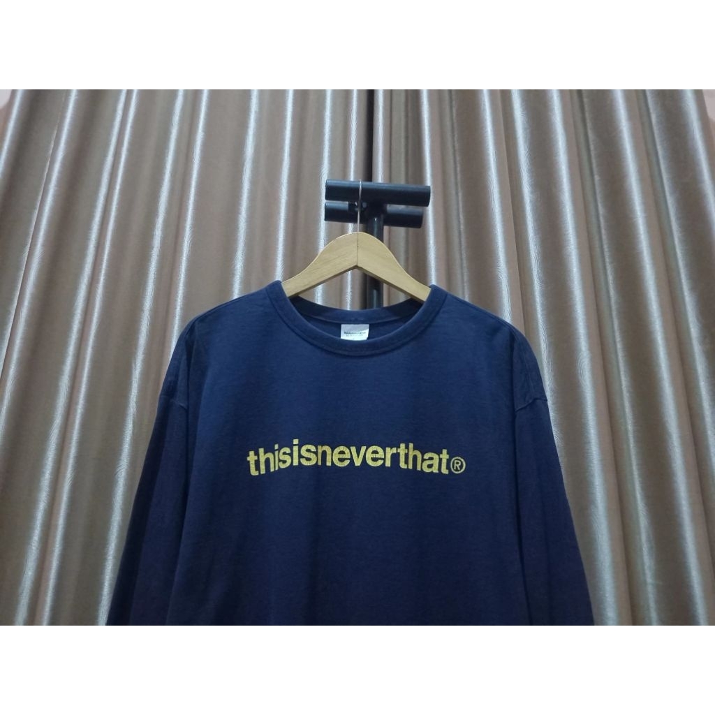 T-SHIRT THISISNEVERTHAT LONG SLEEVE DARK BLUE