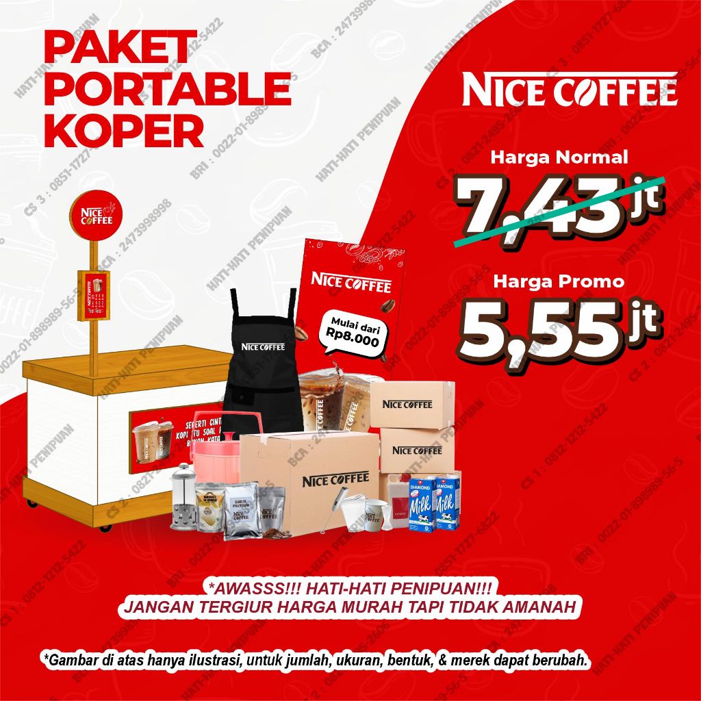 

PROMO Paket Usaha Kopi Kekinian - GRATIS Booth Portable Koper