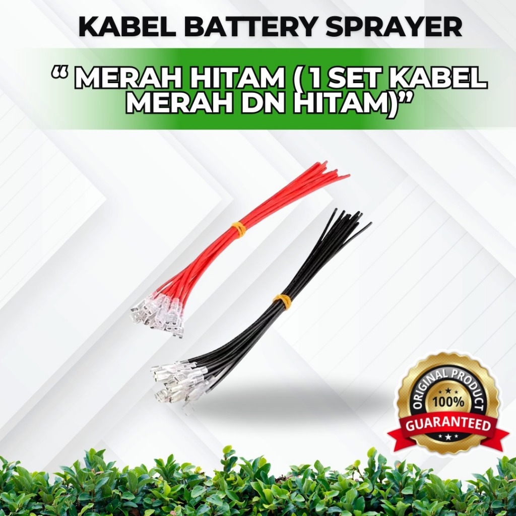 KABEL BATTERY SPRAYER MERAH HITAM (1 SET KABEL HITAM DAN MERAH)