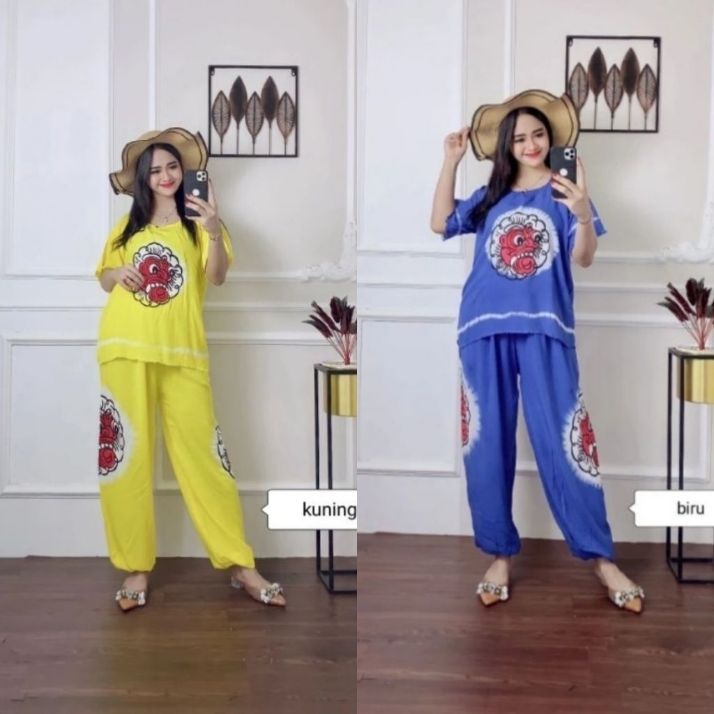setelan barong bali celana panjang setelan wanita santai