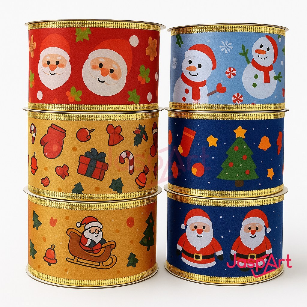 

PITA GLITTER NATAL PINGGIR KAWAT PITA PARCEL PITA CHRISTMAS PITA HIASAN CANTIK LEBAR 6,3 cm