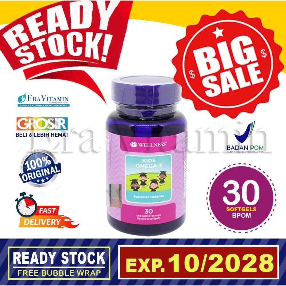 Wellness Kids Omega 3 isi 30 Softgels KID vitamin anak minyak ikan