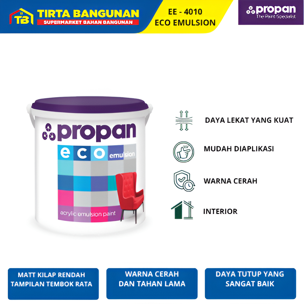 PROPAN ECO EMULSION EE-4010 9101 CAT TEMBOK DAN GYPSUM INTERIOR WHITE