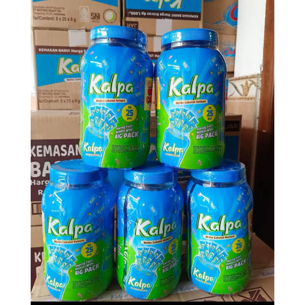 

Wafer Coklat Kalpa Toples isi 25 pcs FREE GELAS