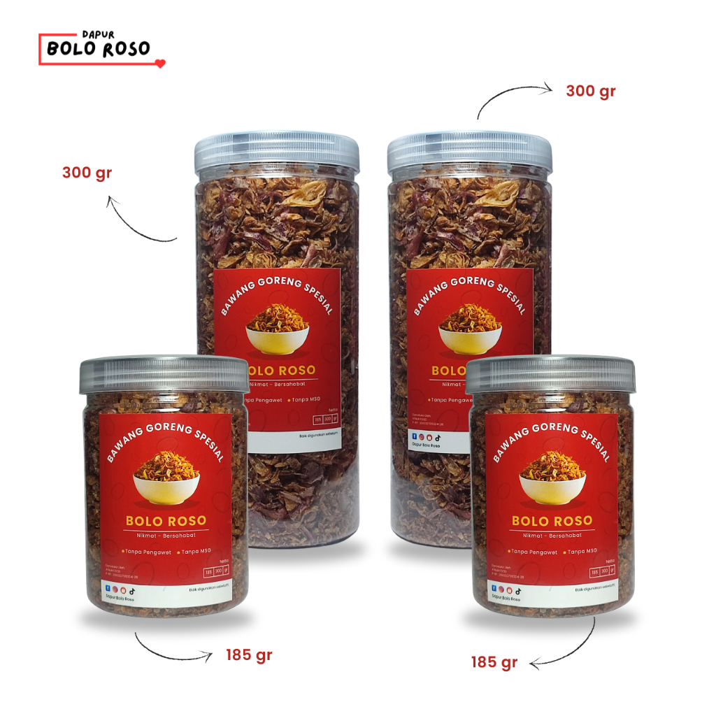 

Bawang Goreng Bolo Roso Brebes Spesial Gurih Kriuk Wangi Tanpa MSG Tanpa Pengawet