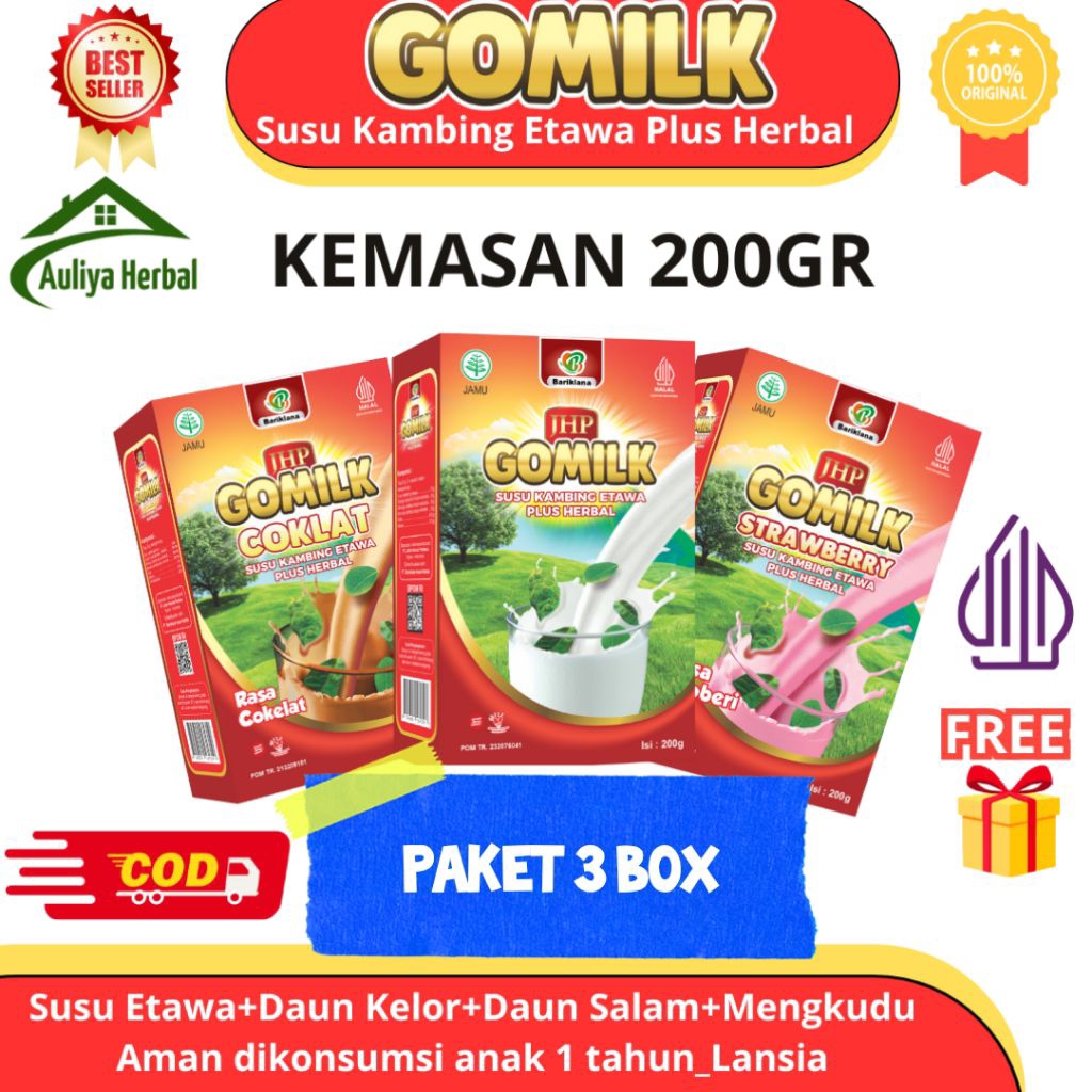 

(BISA COD + DAPAT HADIAH)GOMILK SUSU KAMBING HERBAL