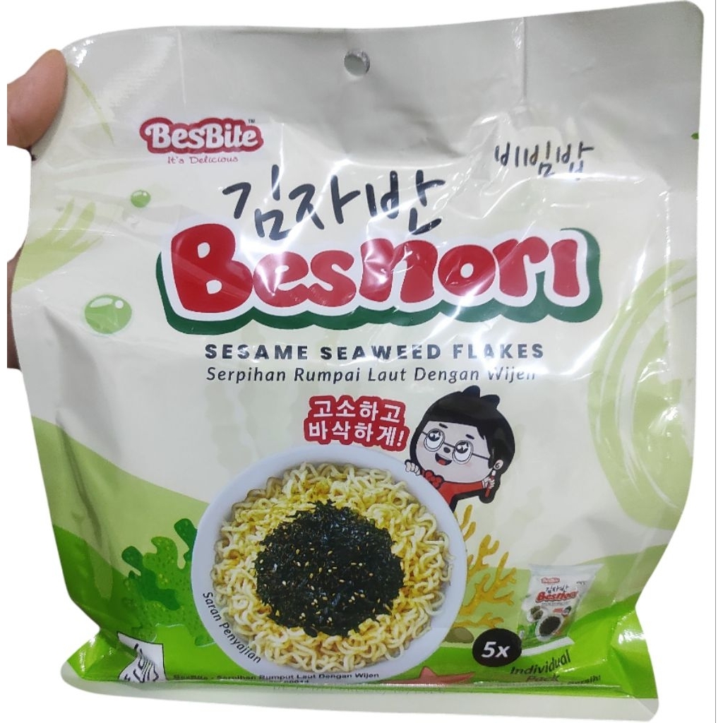 

Besbite Besnori Bibimbap Sesame seaweed Flakes 50gr (10grx5s) in