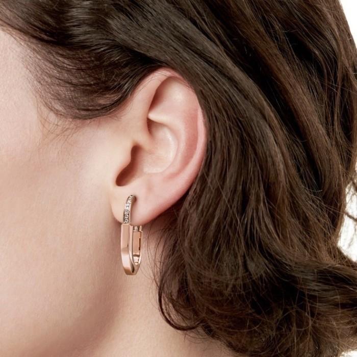 T Lock Earring Diamond Tif 18k Gold-Diamond Jewelry-370ABD6000LS