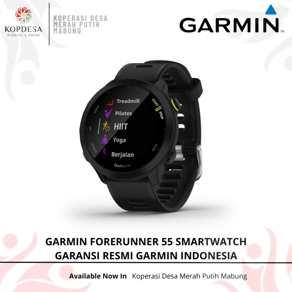 Garmin Forerunner 55 Smartwatch - Garansi Resmi Garmin Indonesia
