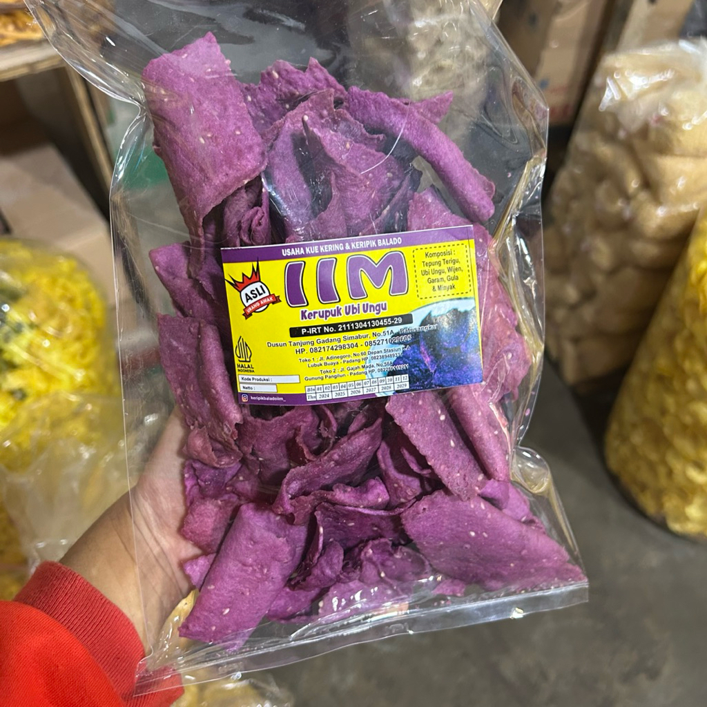 

Keripik Ubi Ungu | 250 gram Keripik Ubi Ungu | IIM DAKAK DAKAK | Cemilan khas Minang