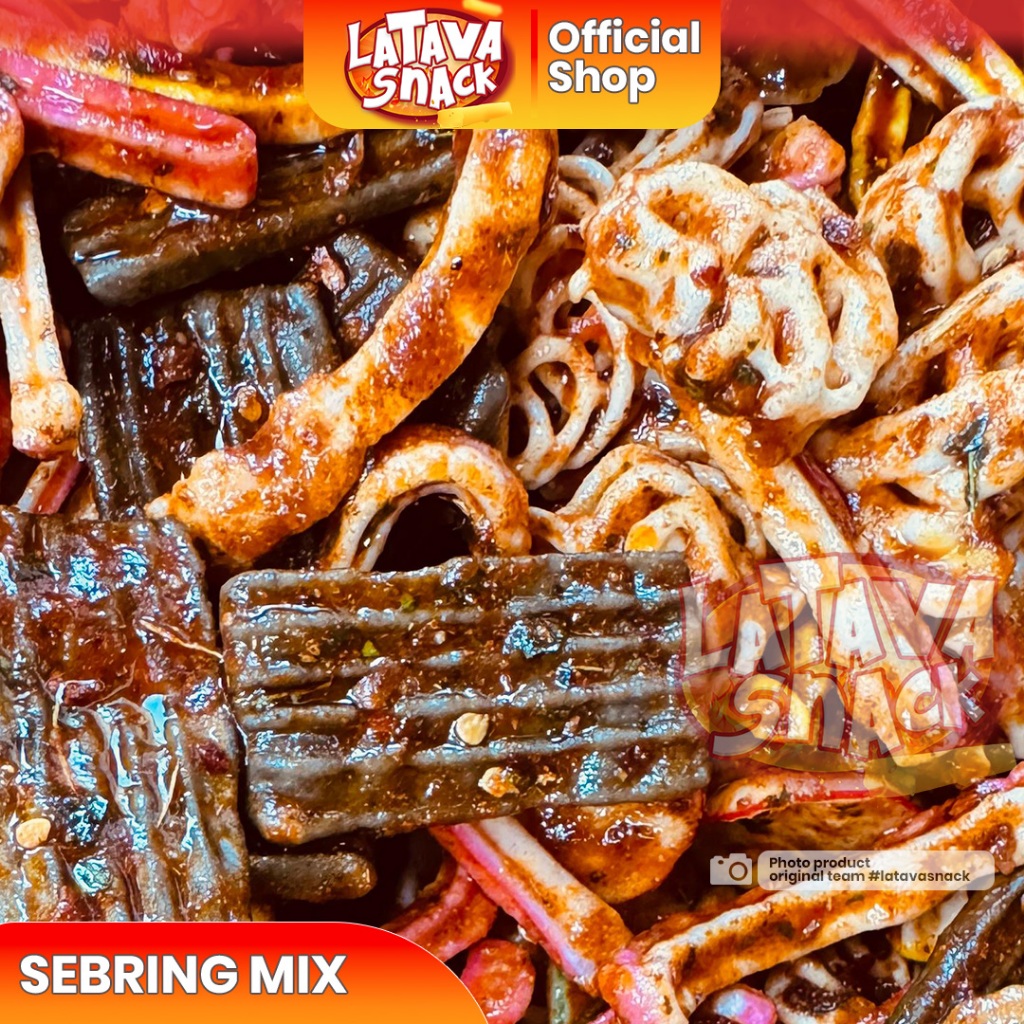 

1 Kg Sebring MIX Seblak Campur Cikruh Daun Jeruk - Renyah LATAVA SNACK Camilan Premium Bumbu Cikruh