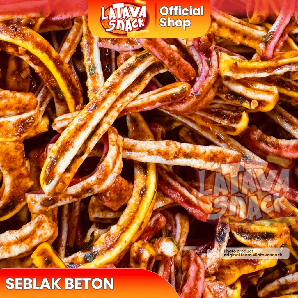 

1 Kg Seblak Beton Cikruh Pedas Daun Jeruk - LATAVA SNACK Camilan Premium Bumbu Cikruh Sensasi Pedas