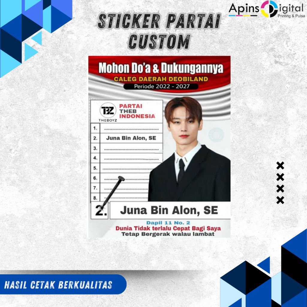 

Sticker Caleg Sesuai Kemauan Costumer