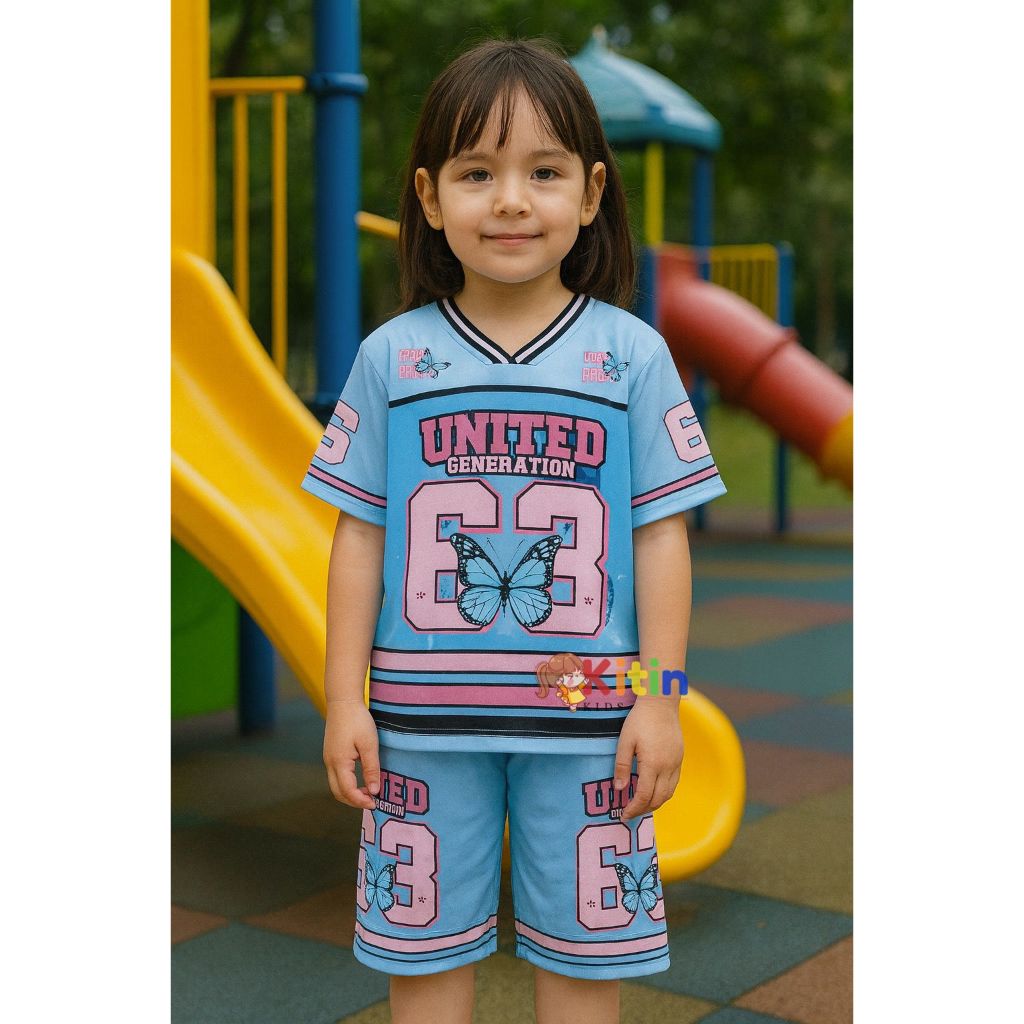 MK - SETELAN BASKET ANAK BAJU JERSEY ANAK LAKI-LAKI PEREMPUAN 2-12 TAHUN SHINOBU DEMON SLAYER BUTTER