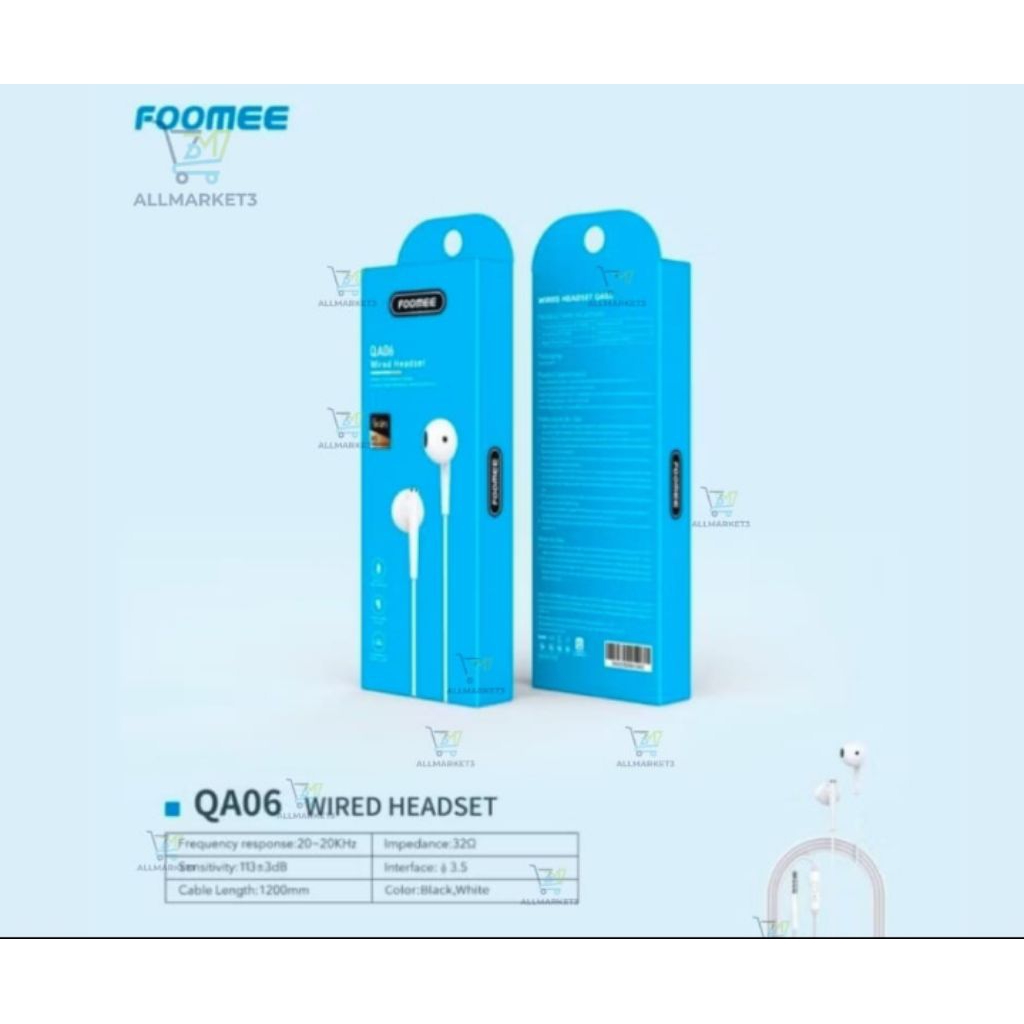 Headset Foomee QA06    Heandsfree superbass original Foomee