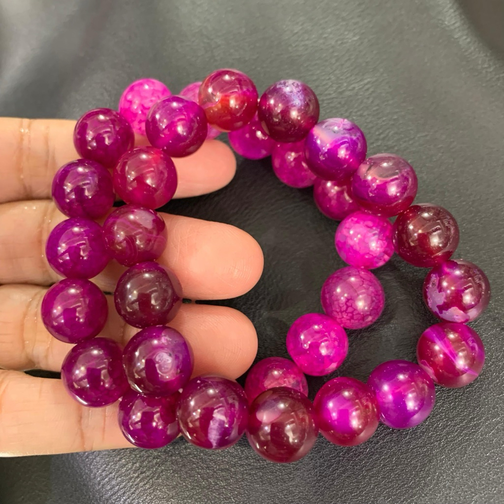 Gelang Batu Kalimantan Ukuran batu 12mm