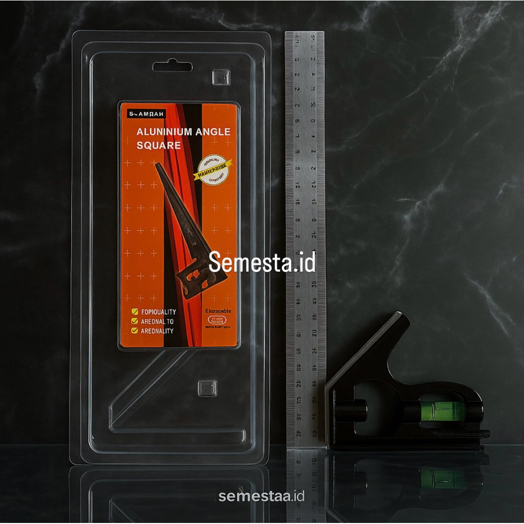 Siku Tukang Waterpass Camel 12 Inch | Alat Ukur Siku Besi dan Kayu dengan Waterpass | Siku Besi Came