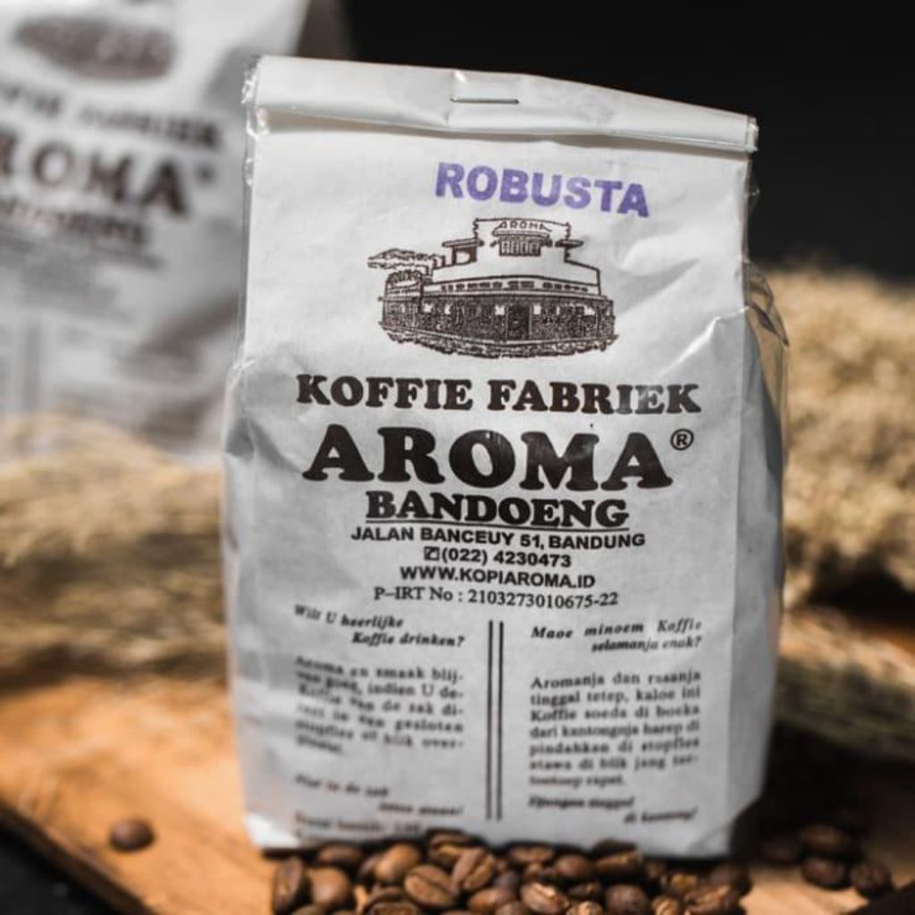 

Kopi Aroma Robusta Asli Bandung Indonesia Giling Halus 250gr 500gram 1kg