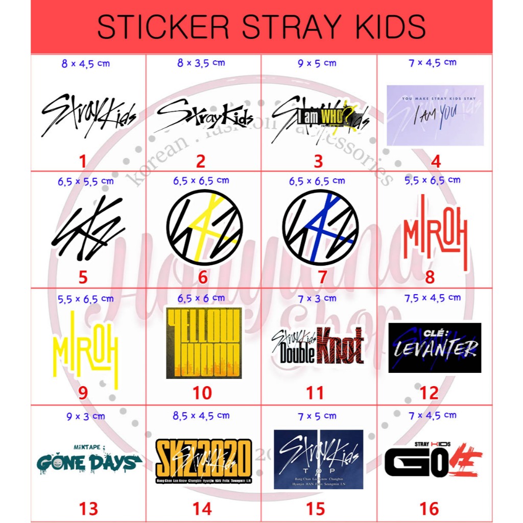 

Sticker Stray Kids Logo (5pcs Stiker) Unofficial