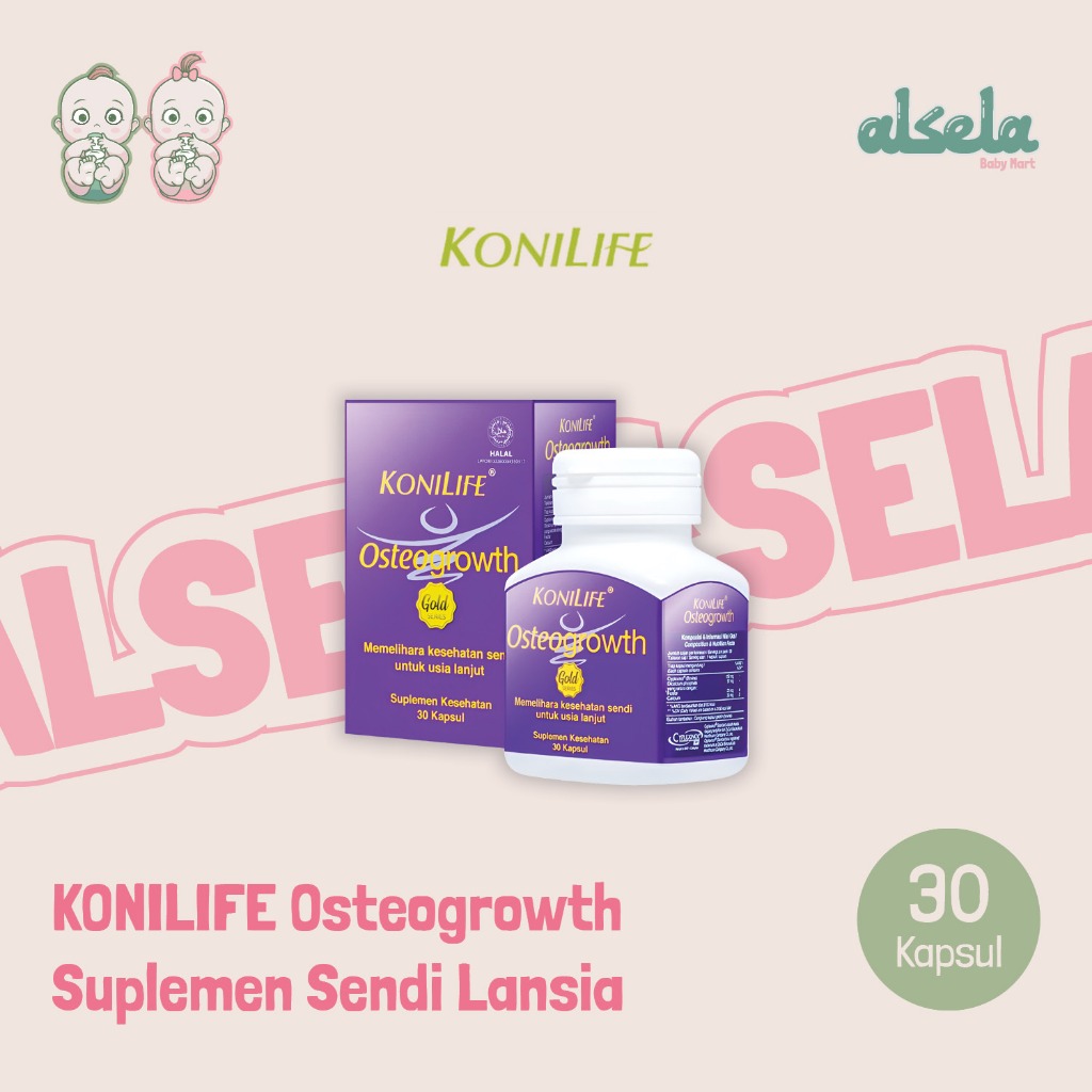 Konilife Osteogrowth Suplemen Kesehatan Sendi dan Tulang untuk Lansia Bahan Alami