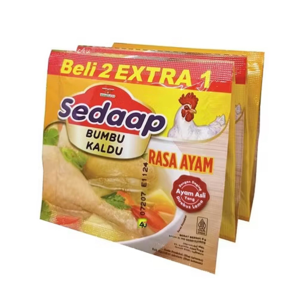 

1 RENCENG 8 SACHET sedap bumbu kaldu ayam 9gr (12gratis6)
