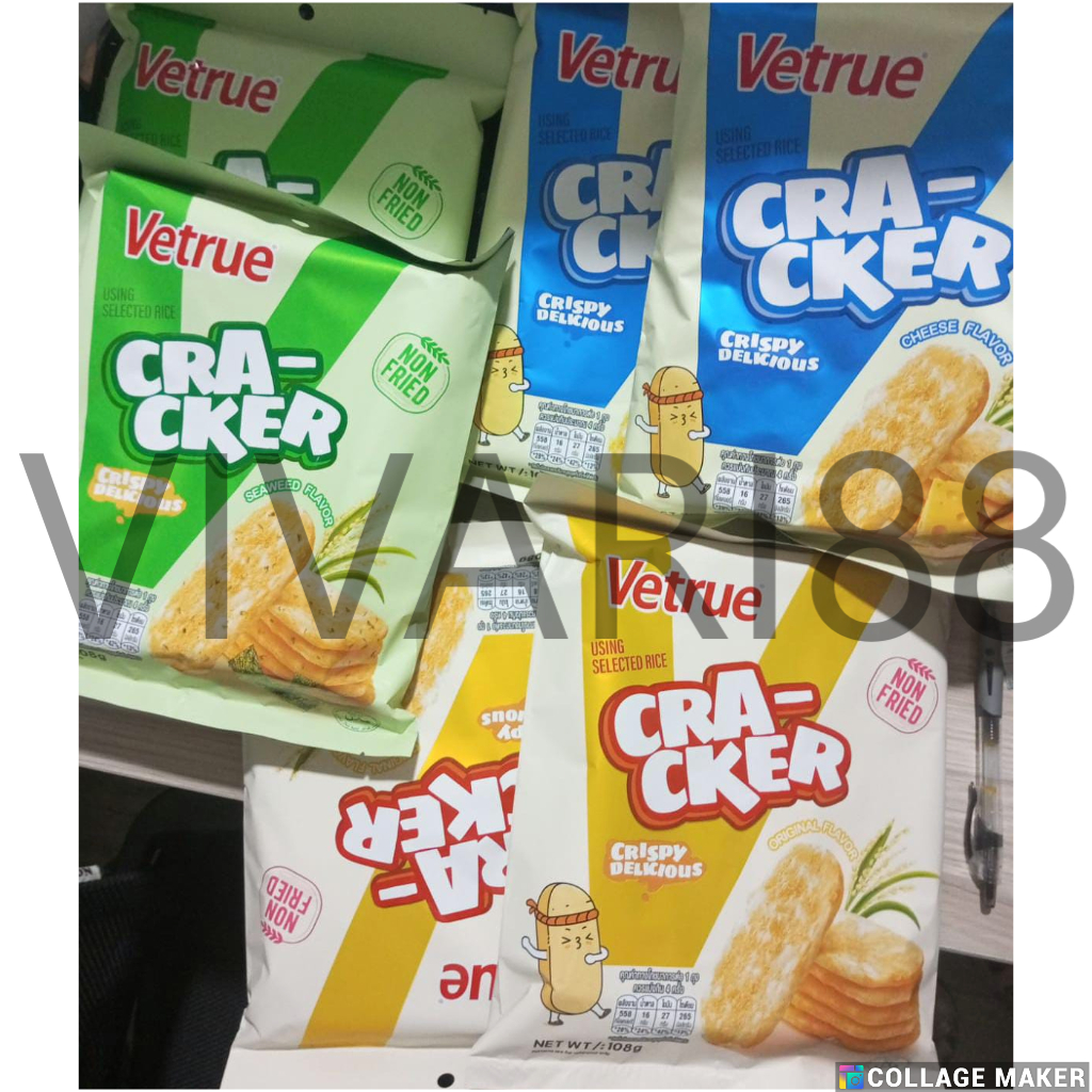 

Vetrue Cracker Original Vetrue Rice Cracker 108g Cheese Seaweed Original