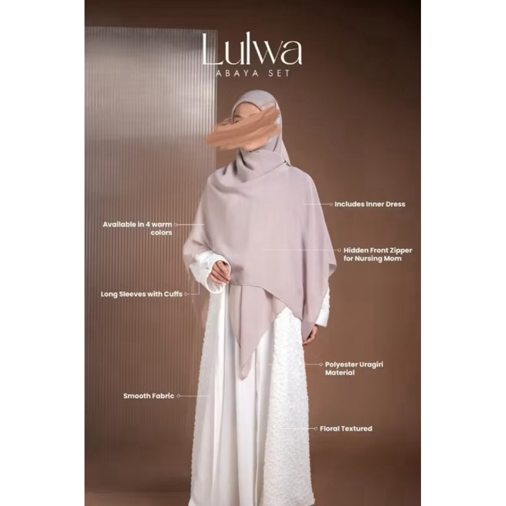 Humaya Abaya Set (Abaya Gamis Set Khimar Niqab)