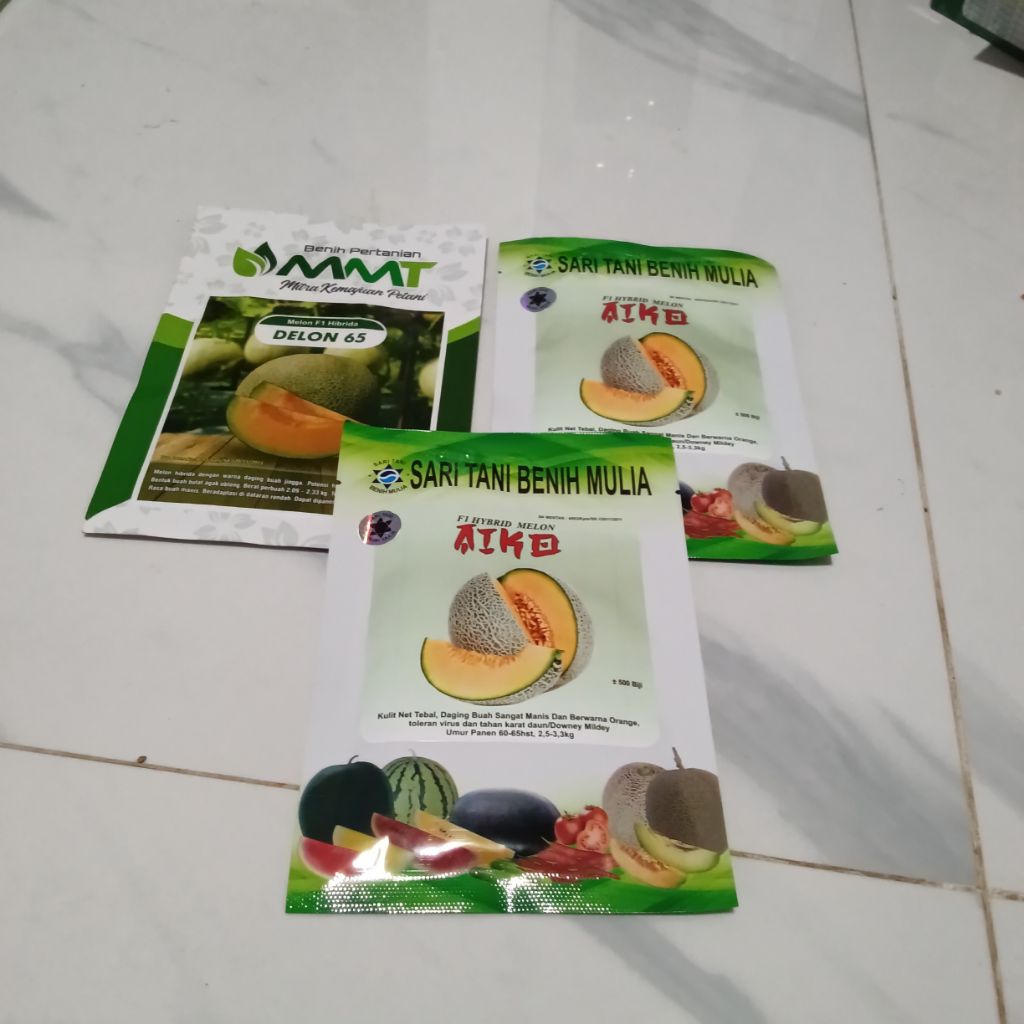 Benih Bibit Melon Jumbo Aiko F1, Setipe Delon 65 F1. Tahan Simpan (Delon 65 F1 sudah off produksi/ k
