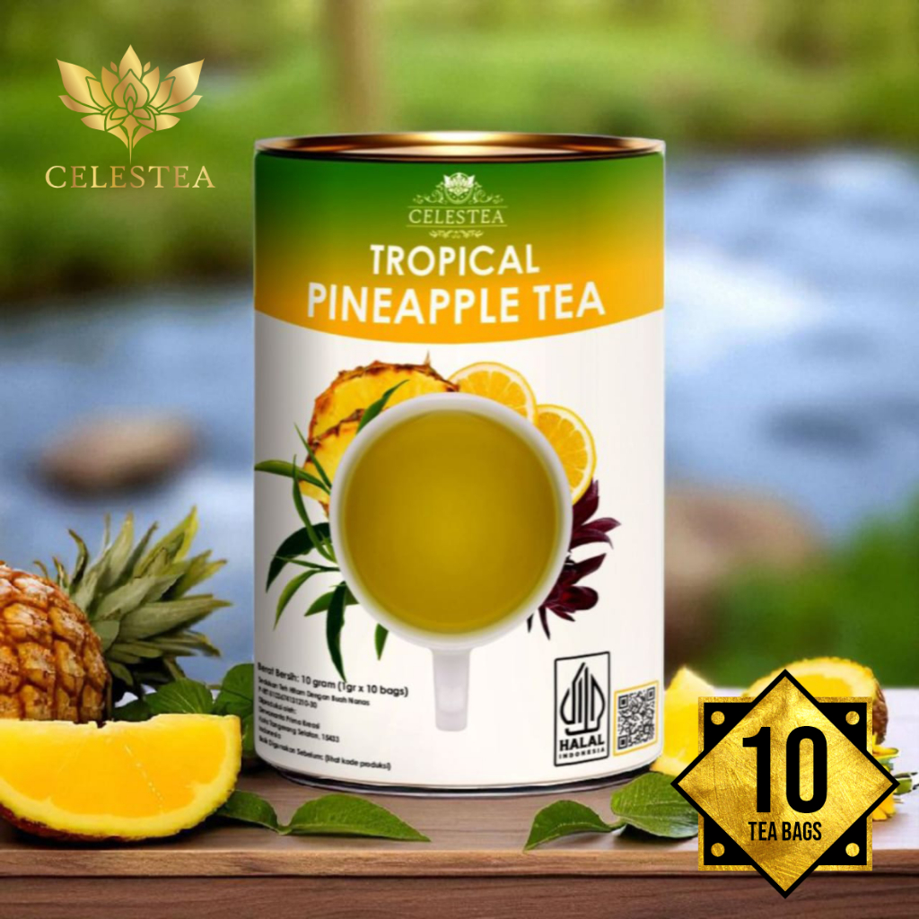 

Celestea Tropical Pineapple Tea – Teh Hitam Rasa Nanas, Lemon & Rosella | Fruit Tea Series