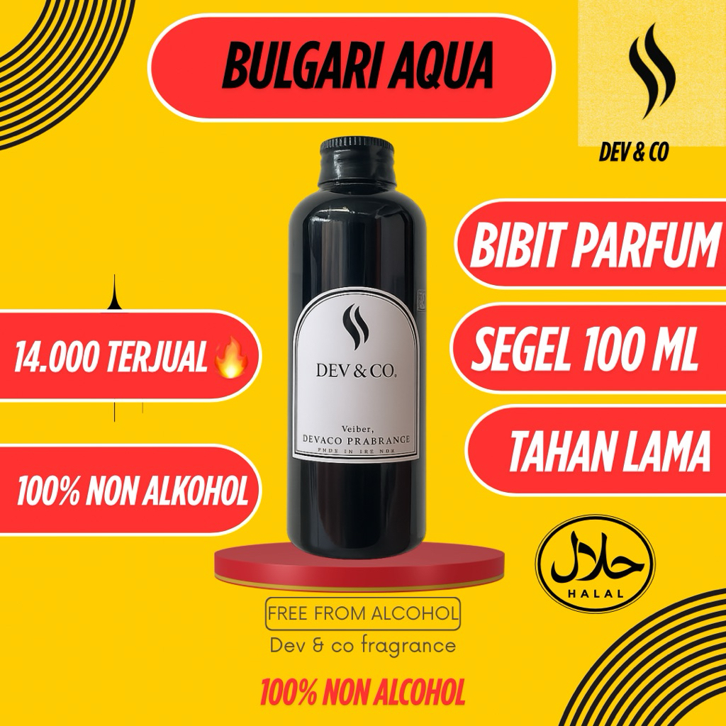 Bulgari Aqua - Bibit Parfum Murni 100ml Segel Pabrik Tahan Lama Original Kualitas Premium Non Alkoho