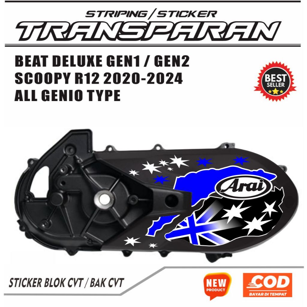 STKER BAK CVT SCOOPY VARIASI CVT BEAT DELUXE GENIO