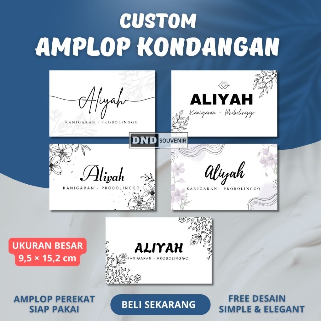 AMPLOP KONDANGAN CUSTOM NAMA / AMPLOP CUSTOM NAMA / AMPLOP KONDANGAN CUSTOM DESAIN / AMPLOP BOWO CUS