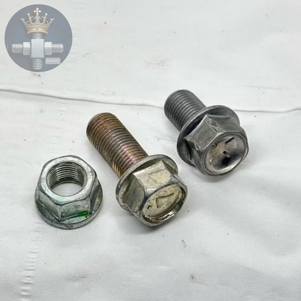 BOLT FLANGE M12 KUNCI 17 M12 x 2 M12 x 30 BAUT 17 TOPI ORI BAUT COPL BAUT MOBIL MOTOR